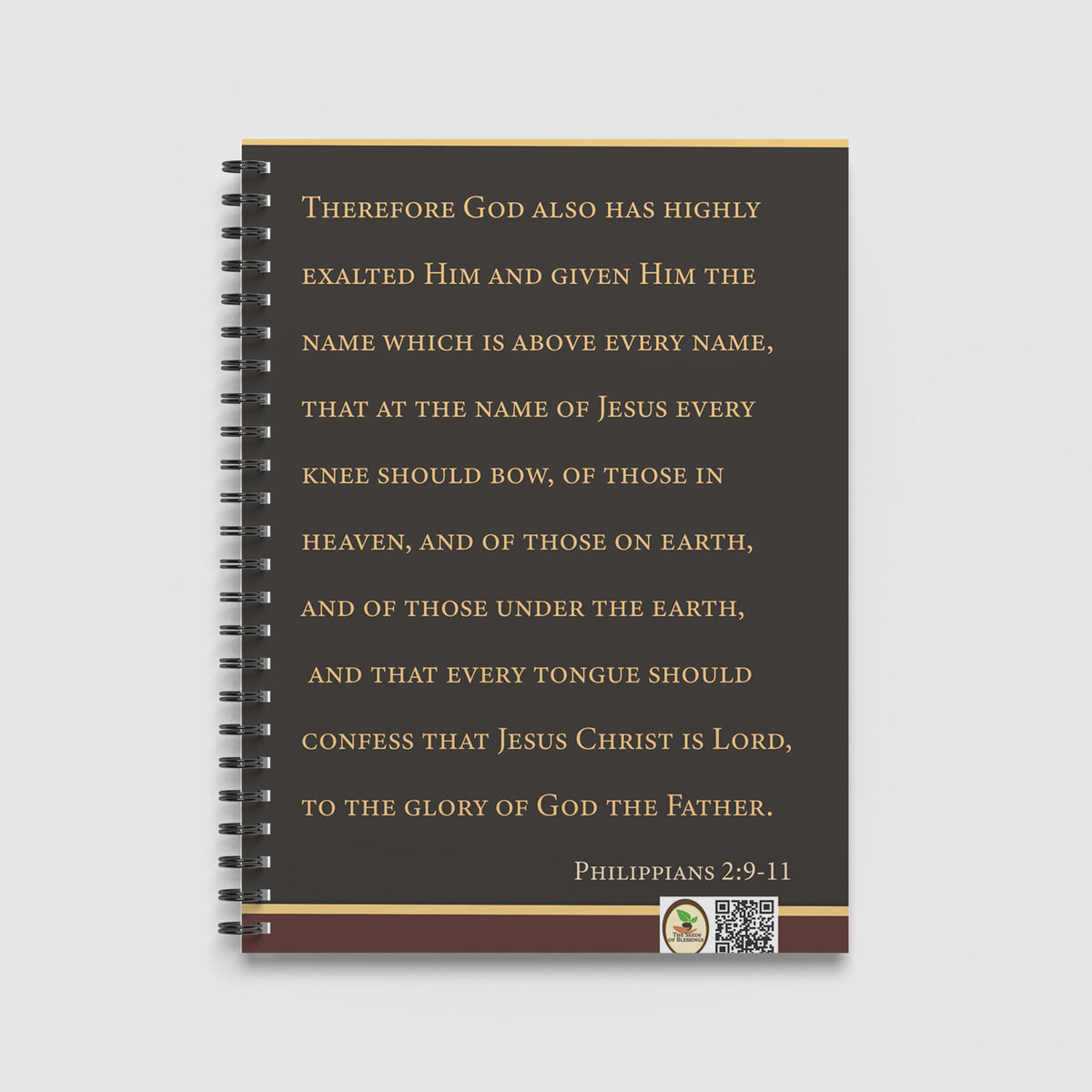 Spiral Notebook A4 - Lion and lamb Christian artwork showing powerful and gentle animals together representing faith, peace, and spiritual harmony