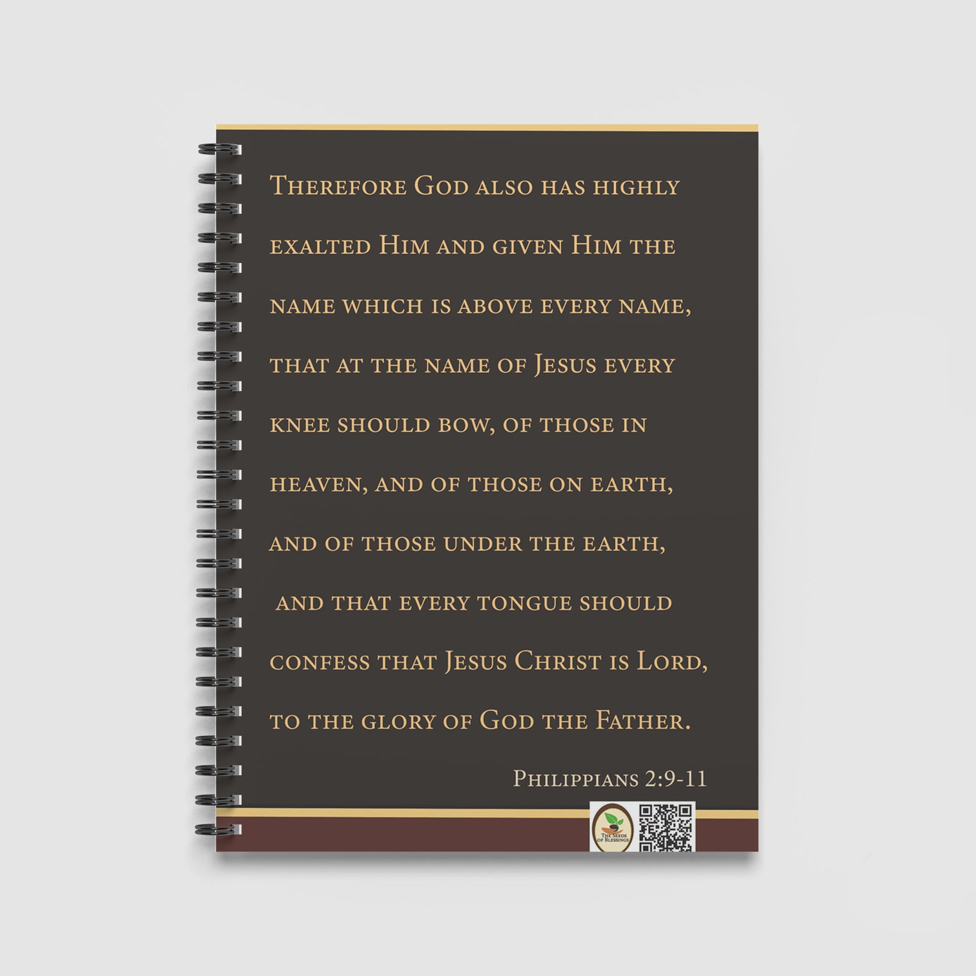 Spiral Notebook A4 - Lion and lamb Christian artwork showing powerful and gentle animals together representing faith, peace, and spiritual harmony