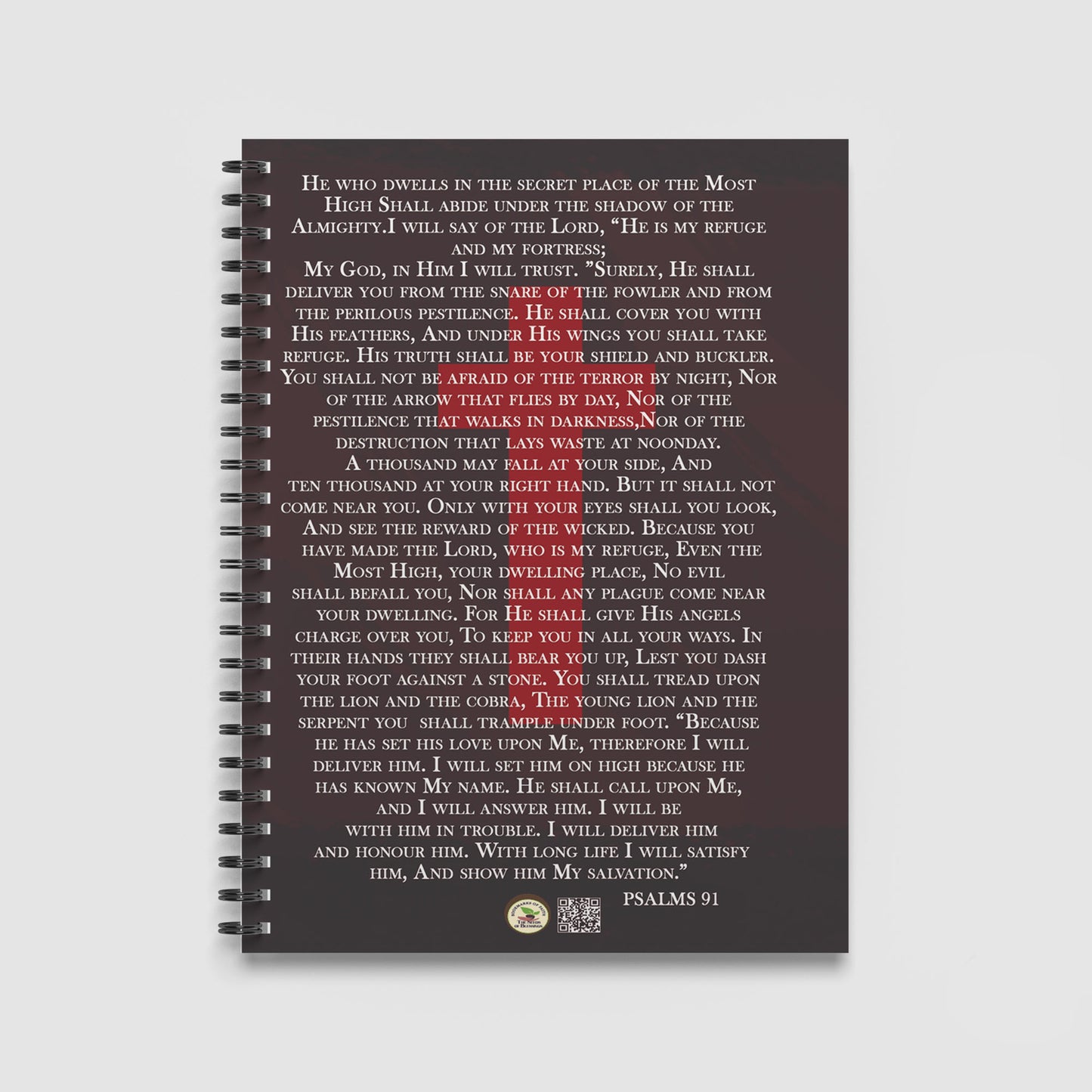 Spiral Notebook A4 - Knight's full suit of metallic armour with intricate designs and crimson cape detail