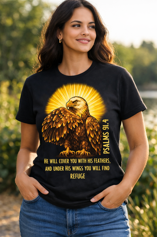 Tshirt Unisex Protection Psalms 91.4