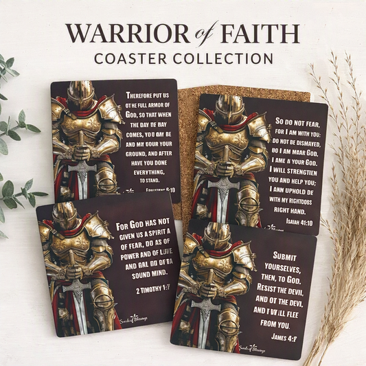 Armour of God Ceramic Coasters Set