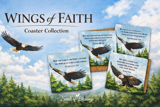 Isaiah 40:31 Eagle Ceramic Coasters Set of 4