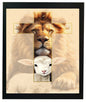 Lion and Lamb Poster - A3 Framed Art
