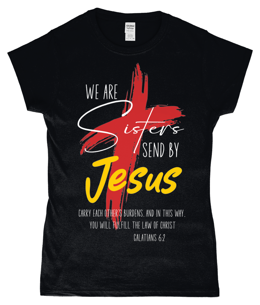 ✨ Sisters Sent by Jesus – Christian Fellowship Tee✨